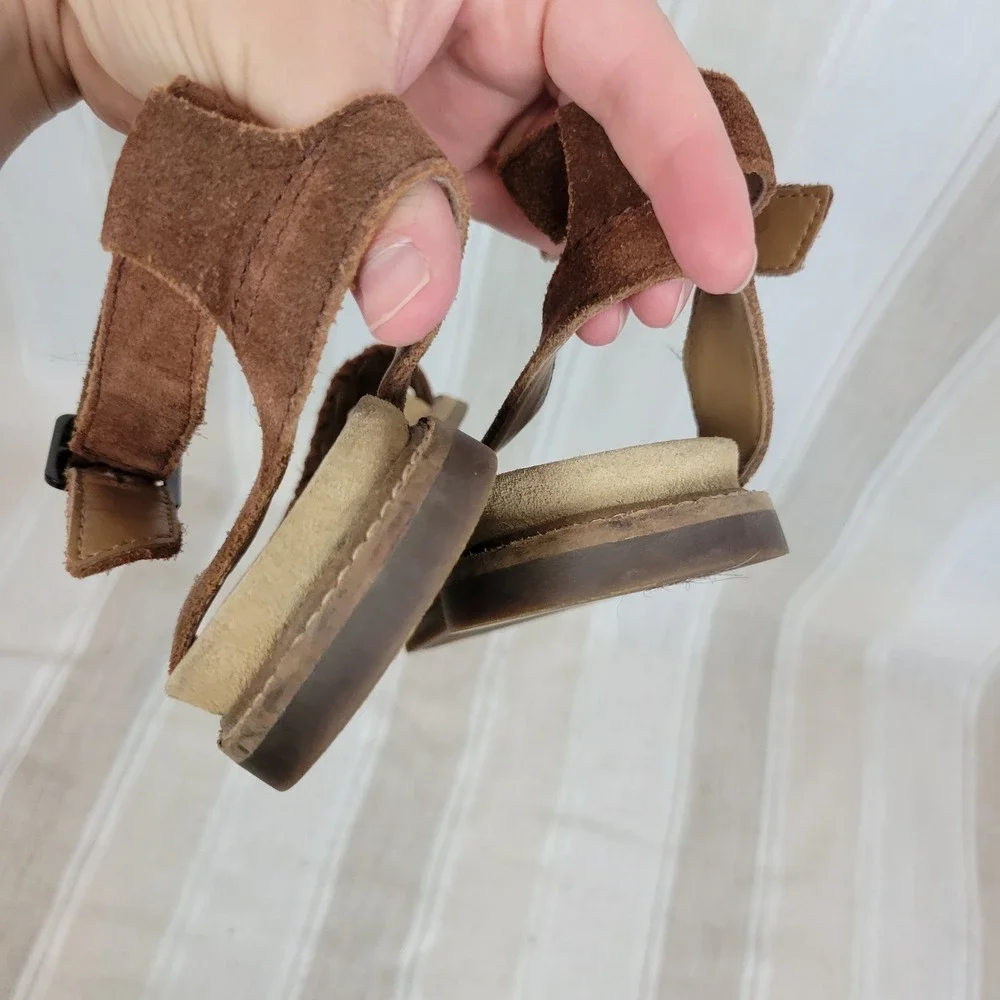 Clarks‎ Artisan Corsio Amelia Leather Sandals Tan Brown Size 8.5
